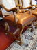 6 FRENCH STYLE DINING CHAIRS. LEATHER SEATS, NAILHEAD - 4