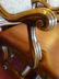 6 FRENCH STYLE DINING CHAIRS. LEATHER SEATS, NAILHEAD - 6
