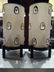 PAIR MID CENTURY MODERN LAMPS, CRYSTAL DROPS INSET INTO