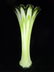 TALL MURANO STYLE ART GLASS VASE, GREEN, WHITE & CLEAR,
