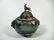 CHINESE INCENSE BURNER, CARVED HARDSTONE WITH SILVER