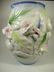 HAND PAINTED CERAMIC VASE, HUMMINGBIRD DESIGN WITH - 3