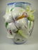 HAND PAINTED CERAMIC VASE, HUMMINGBIRD DESIGN WITH - 4