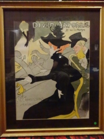LARGE DIVAN JAPONAIS FRENCH CABARET PRINT, TOULOUSE (1 of 7)