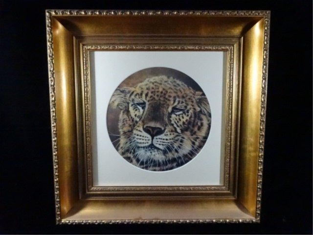 FRAMED CHEETAH PRINT, FRAMED SIZE APPROX 17.25" X (1 of 3)