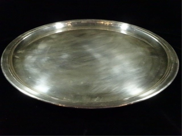 CHRISTOFLE FRANCE SILVERPLATE ROUND PLATTER, APPROX (1 of 3)