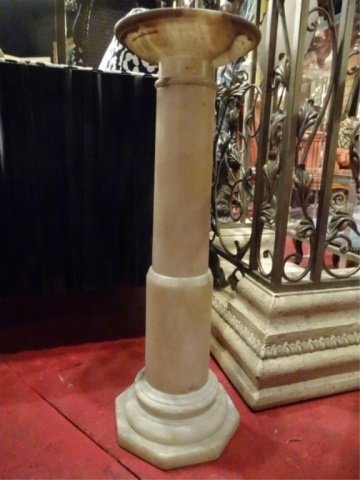 WHITE MARBLE PEDESTAL, EARLY 20TH C. VERY GOOD (1 of 5)