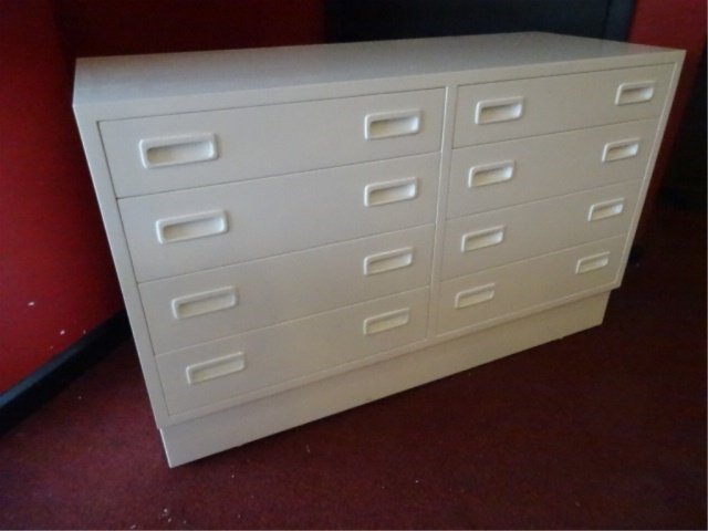 VINTAGE DANISH MODERN CHEST, 8 DRAWERS, WOOD BASE WITH (1 of 5)