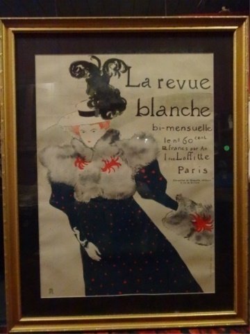 LARGE LA REVUE BLANCHE FRENCH CABARET PRINT, TOULOUSE (1 of 8)