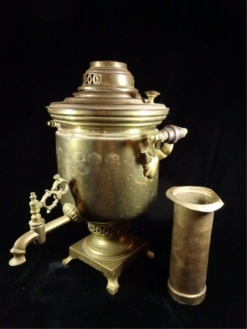RUSSIAN COPPER SAMOVAR, LATE 19TH CENTURY, MARKED, (1 of 8)