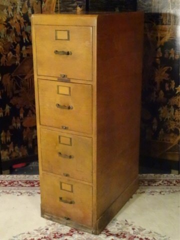 ANTIQUE OAK FILING CABINET BY LIBRARY BUREAU SOLE (1 of 6)