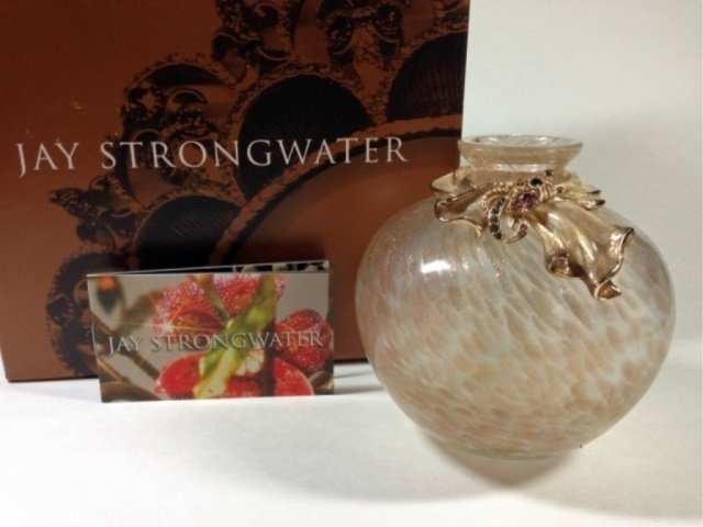 JAY STRONGWATER SCARF BUD VASE, APPROX 4"H, WITH (1 of 10)