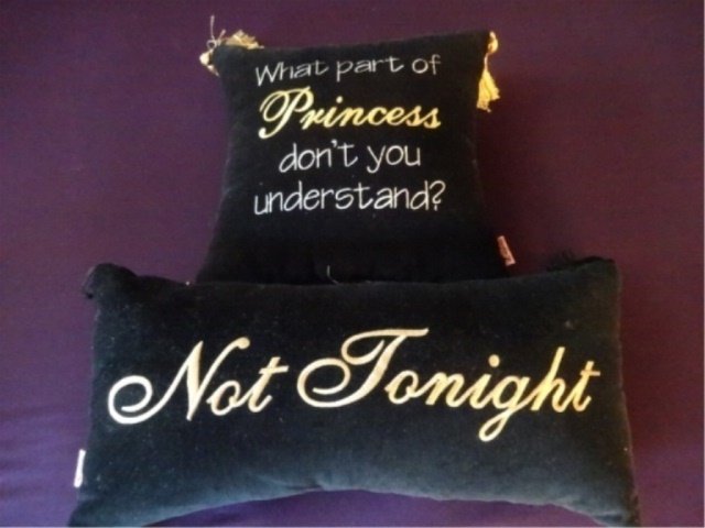 PAIR SMALL DECORATOR PILLOWS, BLACK AND GOLD WITH (1 of 4)