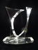 SIGNED VAN TEAL LUCITE SCULPTURE, CLEAR, CUT, BEVELED & - 2