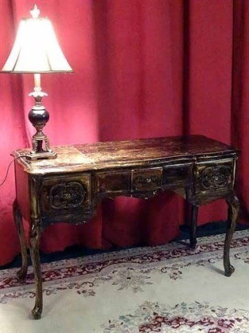 VINTAGE FRENCH STYLE VANITY, FLIP TOP MIRROR WITH (1 of 2)