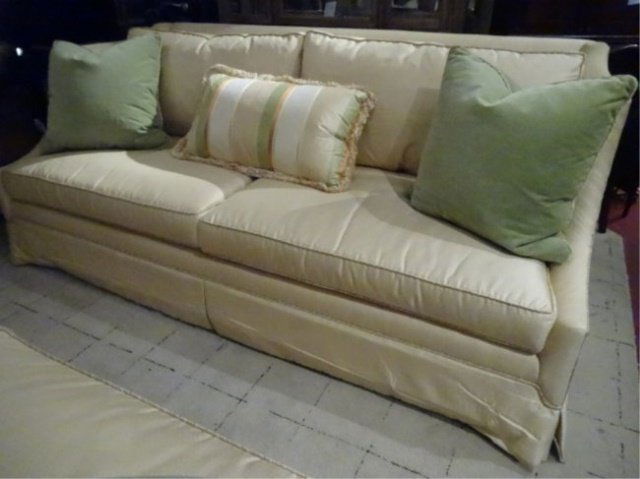 EJ VICTOR SOFA FOR ROBB & STUCKY, PALE YELLOW WITH PALE (1 of 8)