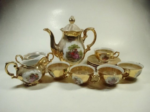 13 PC BAVARIAN PORCELAIN DEMITASSE COFFEE SERVICE, (1 of 8)