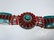 TURQUOISE & CORAL BRACELET, APPROX 8"L - 3