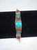 TURQUOISE & CORAL BRACELET, APPROX 7"L