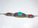 TURQUOISE & CORAL BRACELET, APPROX 7"L - 2