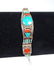 TURQUOISE & CORAL BRACELET, APPROX 7"L - 4