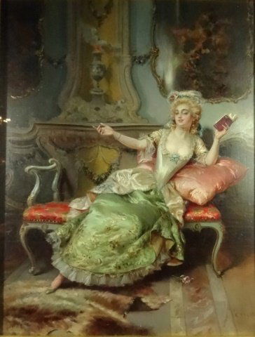 CESARE AUGUSTO DETTI (1847-1914) OIL PAINTING, PORTRAIT (1 of 10)