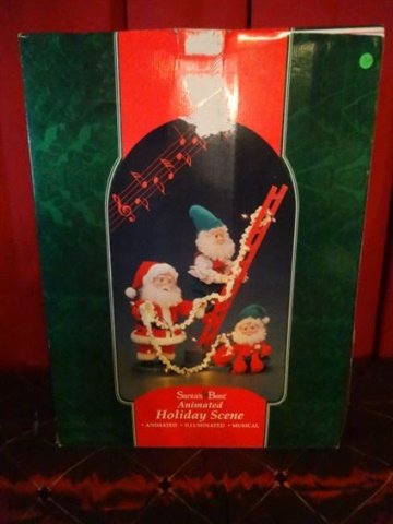 LARGE ANIMATED CHRISTMAS SANTA FIGURE, TREE TRIMMING (1 of 7)