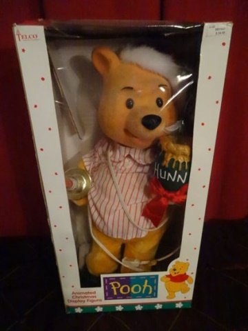 ANIMATED CHRISTMAS WINNIE THE POOH FIGURE, IN ORIGINAL (1 of 4)