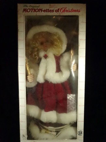 CHRISTMAS ANIMATED LIGHTED GIRL WITH RED CLOAK, WITH (1 of 7)