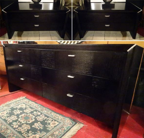 3 PC ADAM'S INTERIORS BEDROOM FURNITURE, DRESSER, 2 NIG (1 of 7)