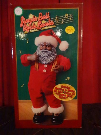 ROCK SANTA ANIMATED CHRISTMAS FIGURE, JINGLE BELL ROCK, (1 of 3)