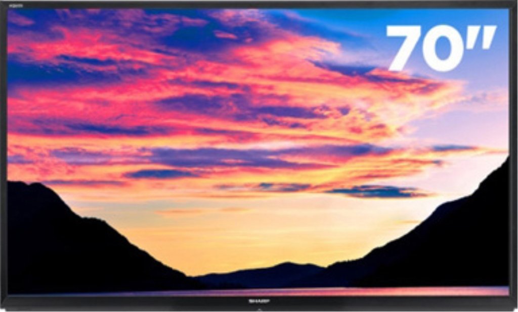 SHARP AQUOS 70" TELEVISION, LIQUID CRYSTAL DISPLAY, (1 of 5)
