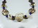 CONCH BEAD NECKLACE WITH TURQUOISE & CORAL ACCENTS & - 3