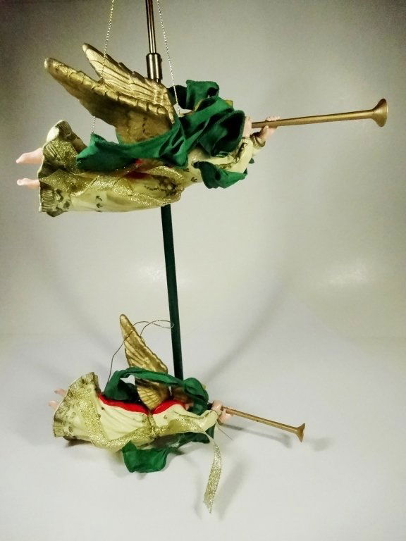 2 PC CHRISTMAS DECOR - HANGING ANGEL ORNAMENT, ANGELS (1 of 4)