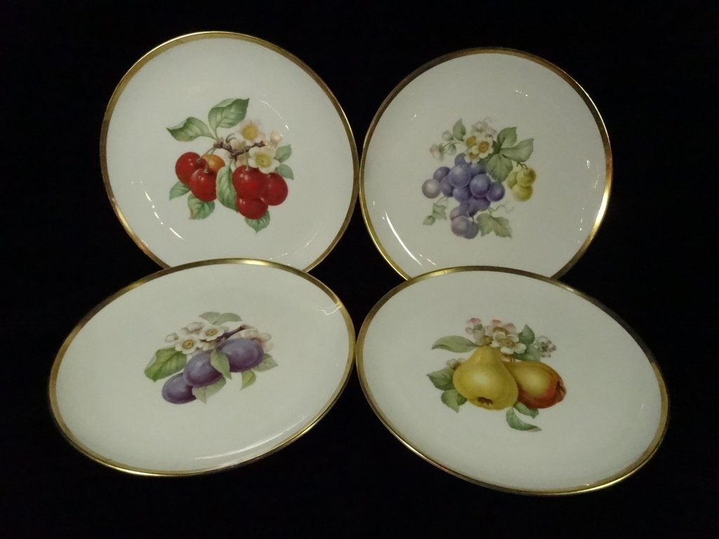 4 PC HUTSCHENREUTHER SELB FRUIT PLATES, BAVARIA (1 of 9)