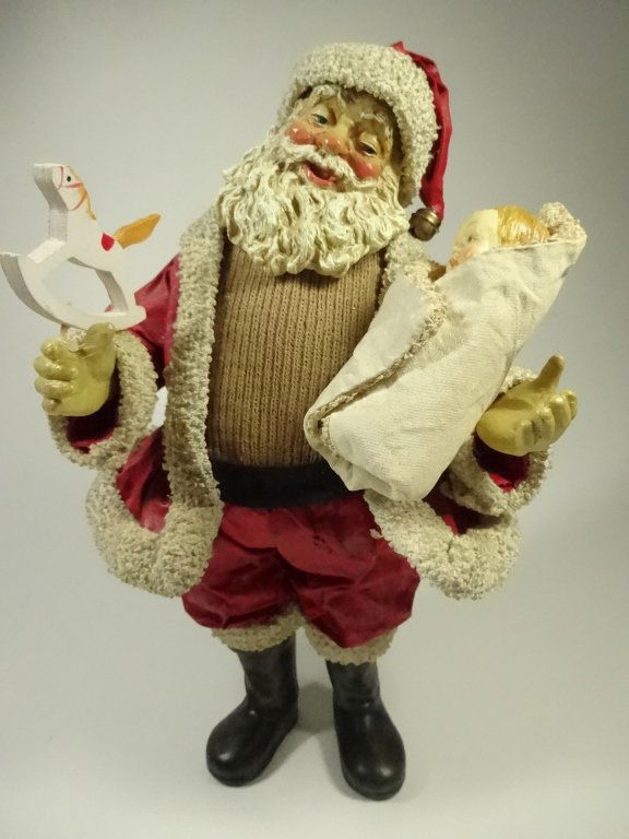 SANTA WITH BABY CLOTHTIQUE FIGURINE BY POSSIBLE DREAMS, (1 of 3)