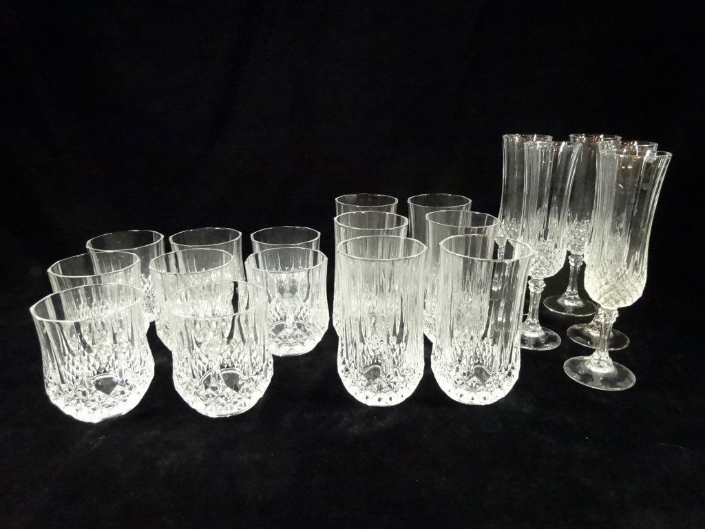 19 PC CRYSTAL BARWARE, INCLUDES 8 10 3/4 OZ 3.75"H (1 of 10)