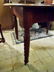 ANTIQUE WOOD DINING TABLE WITH 5 LEAVES, TURNED LEGS, - 2