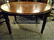 ANTIQUE WOOD DINING TABLE WITH 5 LEAVES, TURNED LEGS, - 4