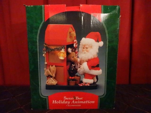 ANIMATED CHRISTMAS SANTA AND REINDEER FIGURES, IN: ANIMATED CHRISTMAS SANTA AND REINDEER FIGURES, IN ORIGINAL BOX, VERY GOOD WORKING CONDITION, FIGURES APPROX 18" X 14" X 9". SKU950.14 BX073