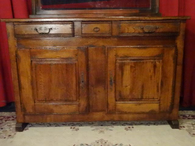 19TH C. FRENCH CABINET, 2 DRAWERS ABOVE 2 DOOR CABINET, (1 of 9)