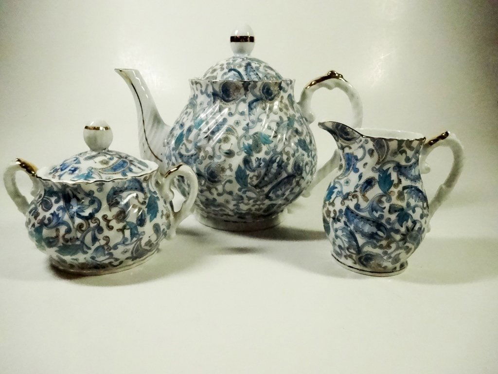 3 PC LEFTON CHINA TEA SERVICE, HAND PAINTED, INCLUDES (1 of 5)