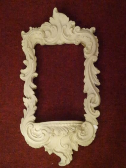 ROCOCO STYLE COMPOSITE WALL SHELF AND FRAME, APPROX (1 of 3)