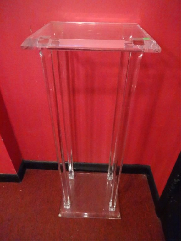 LUCITE PEDESTAL, RECTANGULAR TOP AND BASE, SQUARE (1 of 9)