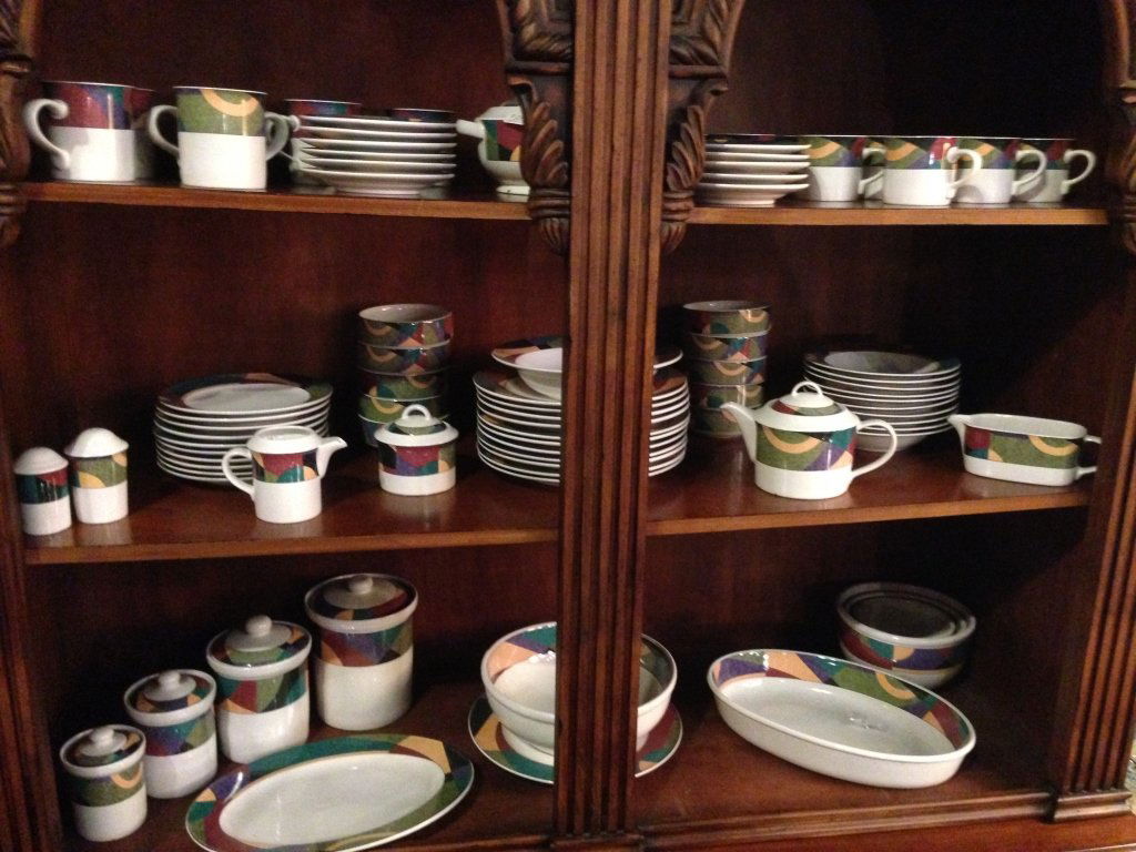 90 PC MIKASA STUDIO NOVA STONEWARE, IMPULSE PATTERN, (1 of 10)