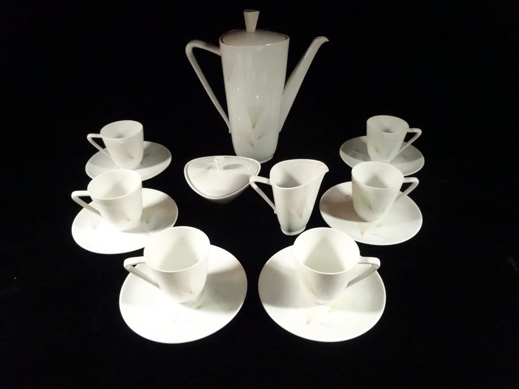 15 PC HUTSCHENREUTHER BAVARIA PORCELAIN COFFEE SET, (1 of 5)
