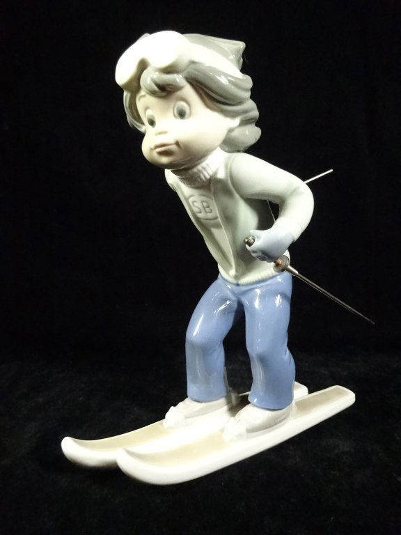 RETIRED LLADRO PORCELAIN FIGURINE "SPORTS BILLY SKIER", (1 of 6)