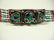 TURQUOISE, LAPIS & CORAL BRACELET, APPROX 7.25"L - 2