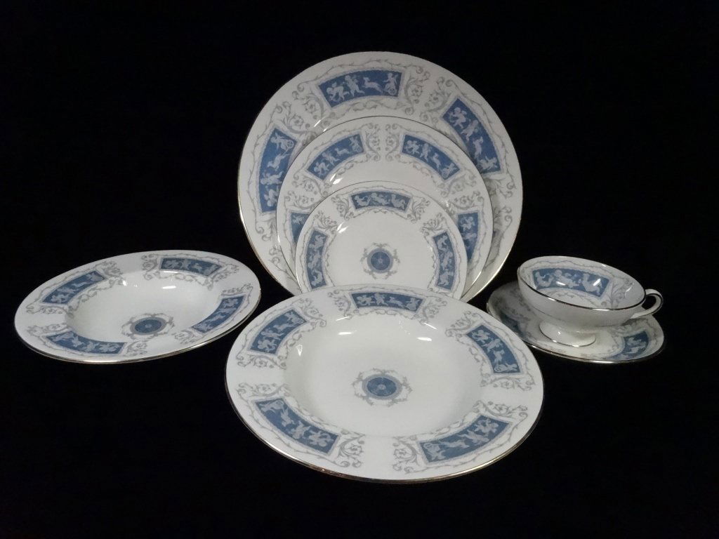 71 PC COALPORT CHINA SERVICE, REVELRY BLUE PATTERN WITH (1 of 10)