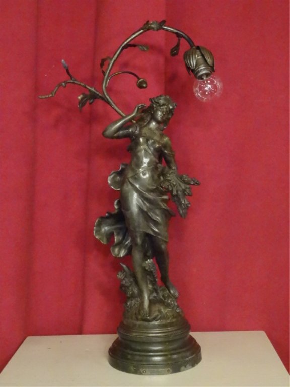 VINTAGE FIGURAL TABLE LAMP, FEMALE FIGURE, VERY GOOD (1 of 6)